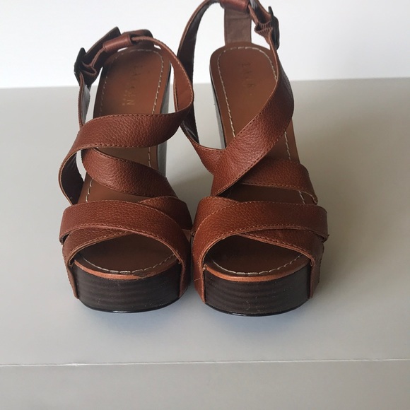 Ralph Lauren Leather Wedges - Picture 1 of 7
